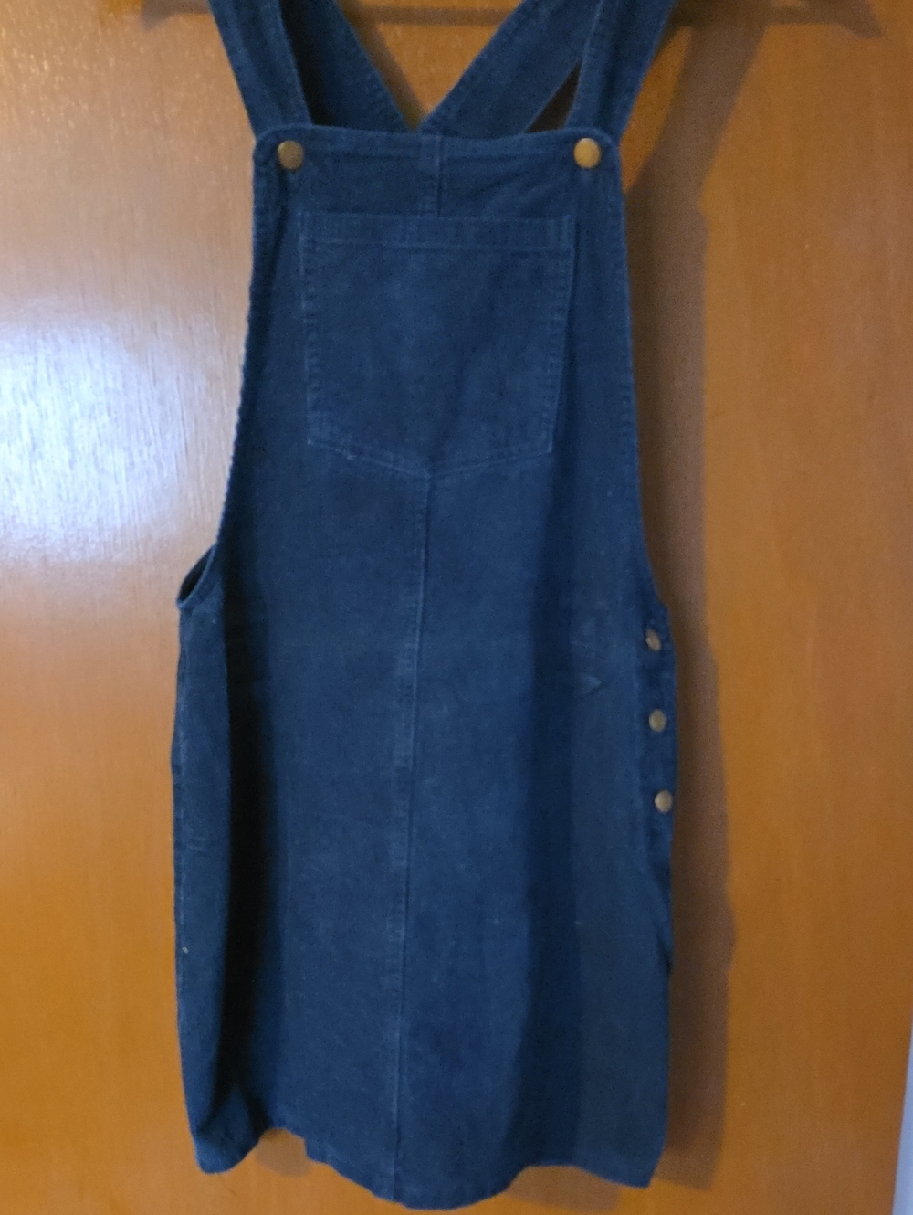 Brave Soul London Denim-Style Navy Pinafore Skirt